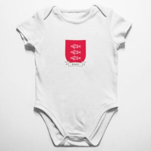 Roach family coat of arms baby onesie