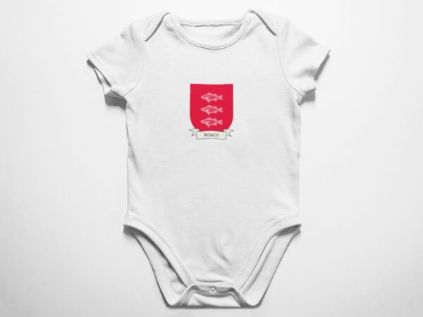 Roach family coat of arms baby onesie