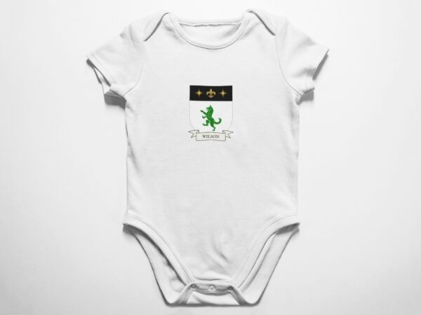 Wilson Family Coat of Arms Baby Onesie Bodysuit