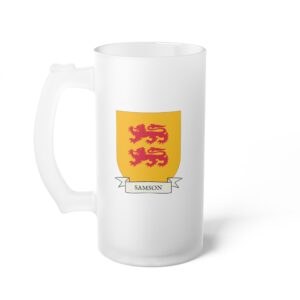 Samson Family Coat of Arms 16oz. Beer Mug