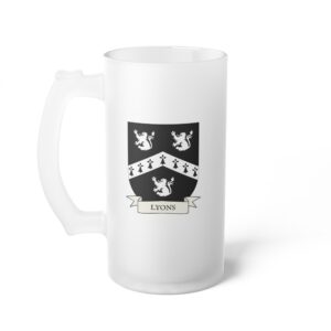Lyons Family Coat of Arms Beer Mug