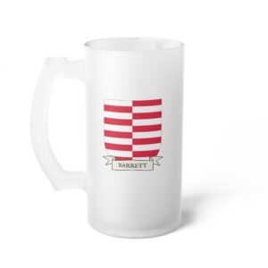 Barrett Family Coat of Arms 16oz. Beer Mug