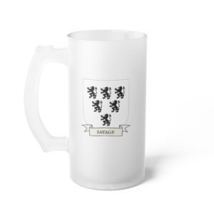 Savage Family Coat of Arms 16oz. Beer Mug