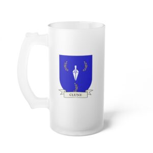 Clune Family Coat of Arms 16oz. Beer Mug