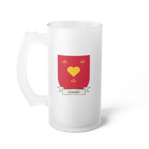 Adams Family Coat of Arms 16oz. Beer Mug