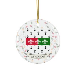 Atkinson Family Coat of Arms Christmas Ornament