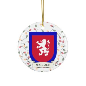 Wallace Family Coat of Arms Christmas Ornament