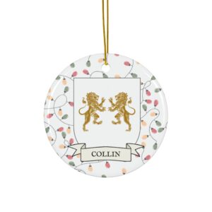 Collin Family Coat of Arms Christmas Ornament