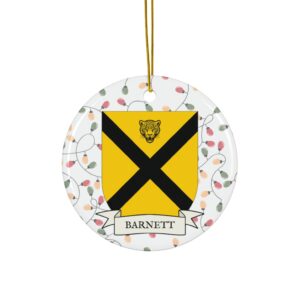 Barnett Family Coat of Arms Christmas Ornament