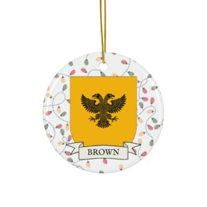 Brown Family Coat of Arms Christmas Ornament