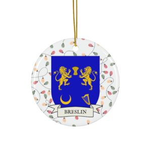 Breslin Family Coat of Arms Christmas Ornament