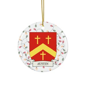 Austin Family Coat of Arms Christmas Ornament