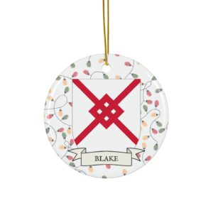 Blake Family Coat of Arms Christmas Ornament
