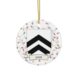 Ashe Family Coat of Arms Christmas Ornament