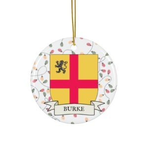 Burke Family Coat of Arms Christmas Ornament