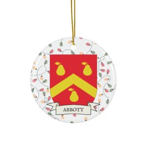 Abbott Family Coat of Arms Christmas Ornament