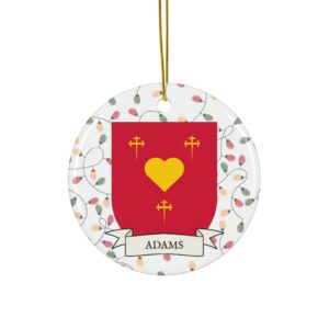 Adams Family Coat of Arms Christmas Ornament
