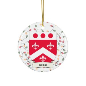 Reed Family Coat of Arms Christmas Tree Ornament