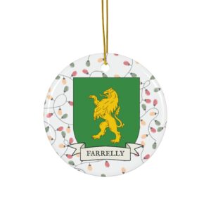 Farrelly Family Coat of Arms Christmas Ornament