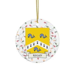 Regan Family Coat of Arms Christmas Tree Ornament