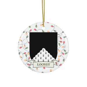 Looney Family Coat of Arms Christmas Tree Ornament