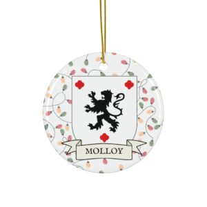 Molloy Family Coat of Arms Christmas Tree Ornament