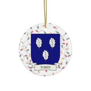 Tobin Family Coat of Arms Christmas Tree Ornament