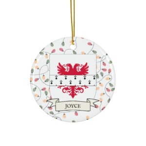 Joyce Family Coat of Arms Christmas Tree Ornament