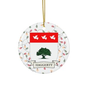 Haggerty Family Coat of Arms Christmas Tree Ornament