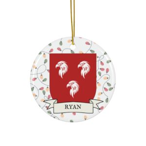 Ryan Family Coat of Arms Christmas Tree Ornament