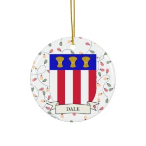 Dale Family Coat of Arms Christmas Ornament