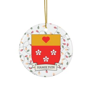 Hamilton Family Coat of Arms Christmas Tree Ornament