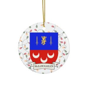 McLoughlin Family Coat of Arms Christmas Tree Ornament