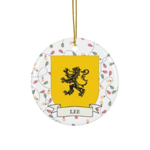 Lee Family Coat of Arms Christmas Tree Ornament