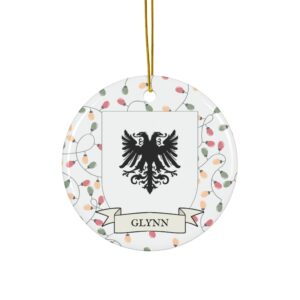 Glynn Family Coat of Arms Christmas Tree Ornament