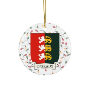 O'Grady Family Coat of Arms Christmas Tree Ornament