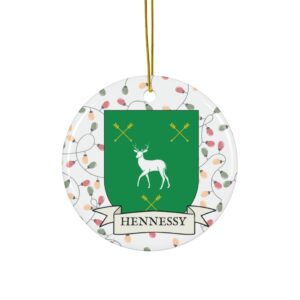 Hennessy Family Coat of Arms Christmas Tree Ornament