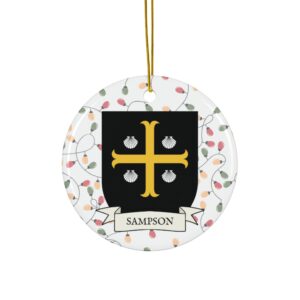 Sampson Family Coat of Arms Christmas Tree Ornament