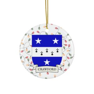 Crawford Family Coat of Arms Christmas Ornament