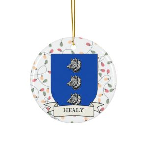 Healy Family Coat of Arms Christmas Tree Ornament