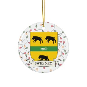 Sweeney Family Coat of Arms Christmas Tree Ornament