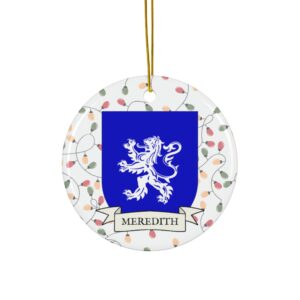 Meredith Family Coat of Arms Christmas Tree Ornament