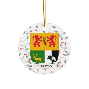 Sullivan Family Coat of Arms Christmas Tree Ornament
