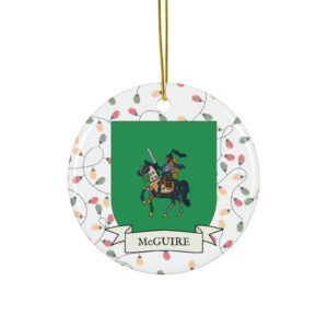 McGuire Family Coat of Arms Christmas Tree Ornament