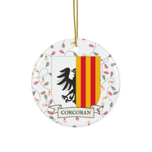 Corcoran Family Coat of Arms Christmas Ornament