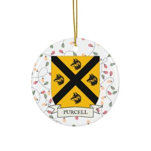 Purcell Family Coat of Arms Christmas Tree Ornament