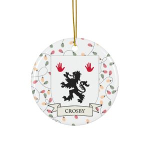 Crosby Family Coat of Arms Christmas Ornament