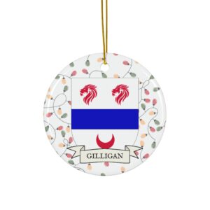 Gilligan Family Coat of Arms Christmas Tree Ornament