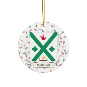 McHugh Family Coat of Arms Christmas Tree Ornament
