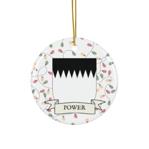 Power Family Coat of Arms Christmas Tree Ornament